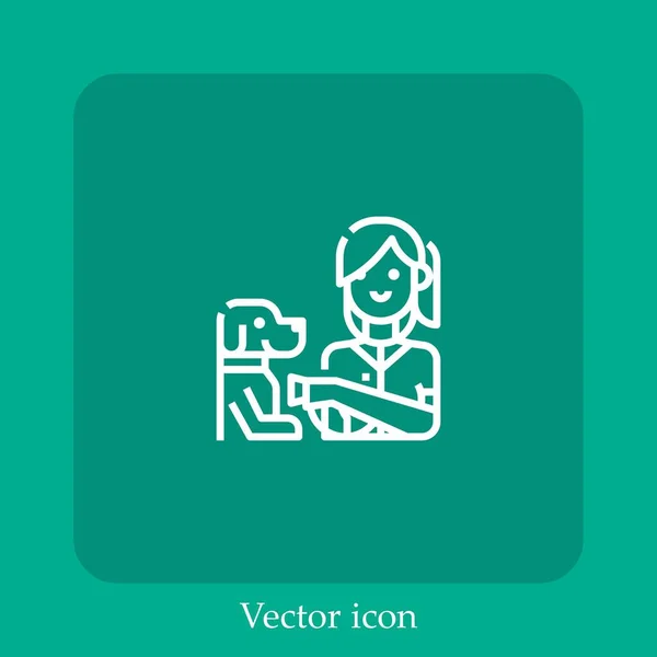Veterinary Vektor Icon Lineare Icon Line Mit Editierbarem Strich — Stockvektor