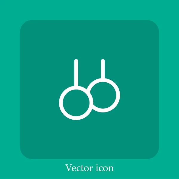 Icona Vettoriale Ginnastica Icon Line Lineare Con Ictus Modificabile — Vettoriale Stock