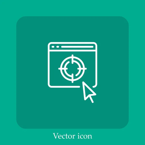 Browser Vector Icon Linear Icon Line Editable Stroke — Stock Vector