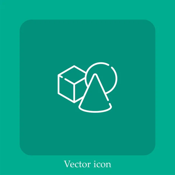 Formen Vektorsymbol Lineare Icon Line Mit Editierbarem Strich — Stockvektor