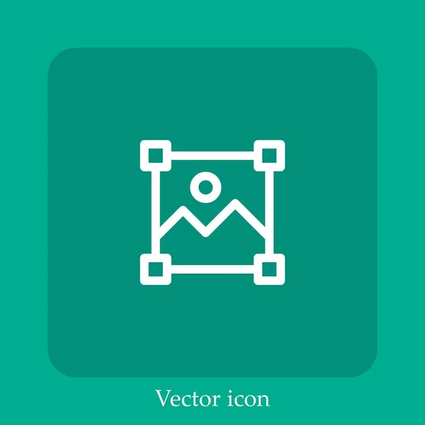 Icône Vectorielle Image Icône Linéaire Ligne Avec Trait Modifiable — Image vectorielle