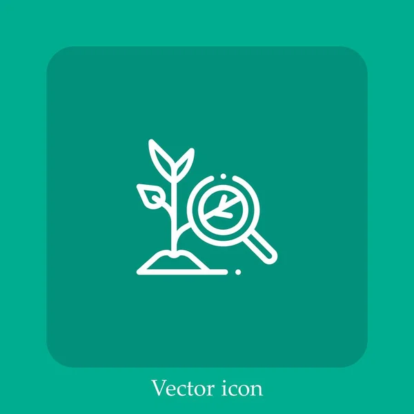 Forschung Vektor Symbol Lineare Icon Line Mit Editierbarem Strich — Stockvektor