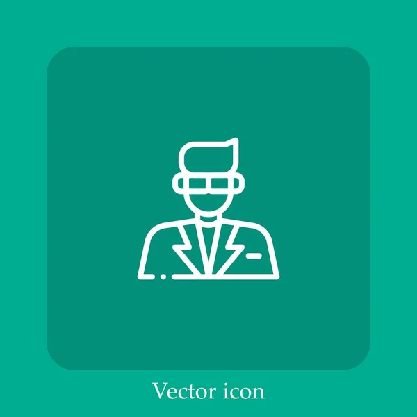 Doctor Vektor Icon Lineare Icon Line Mit Editierbarem Strich — Stockvektor