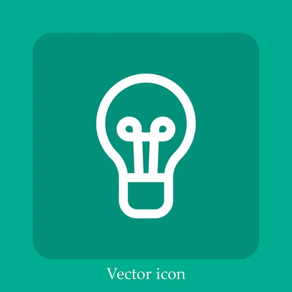 Glühbirnen Vektor Symbol Lineare Icon Line Mit Editierbarem Strich — Stockvektor