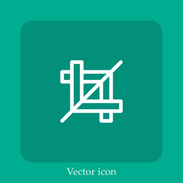 Icono Vector Cultivo Icon Line Lineal Con Carrera Editable — Vector de stock