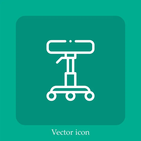 Stool Vector Icon Linear Icon Line Editable Stroke — Stock Vector