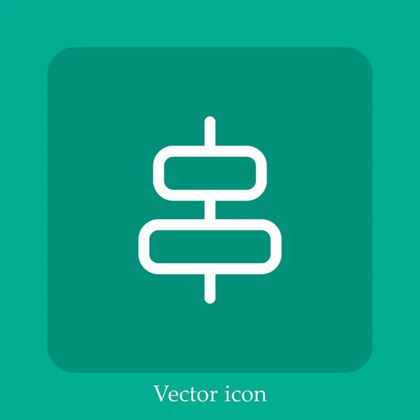 Align Vector Icon Linear Icon Line Editable Stroke — Stock Vector