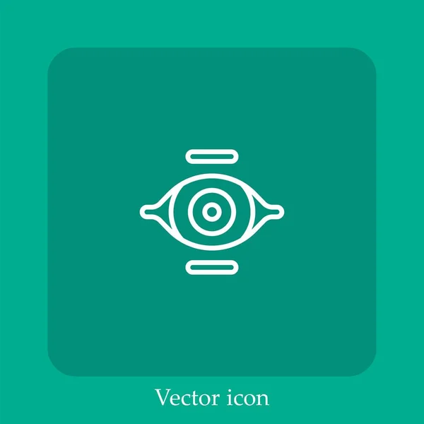 Icône Vectorielle Horus Icône Linéaire Ligne Avec Course Modifiable — Image vectorielle