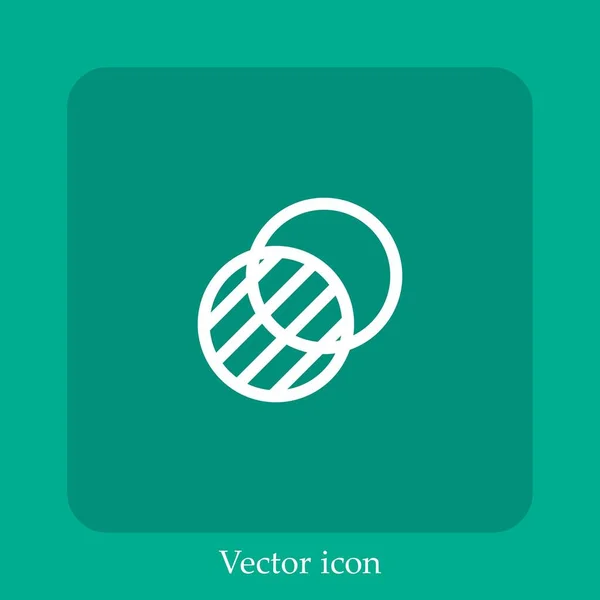 Icono Vector Transparencia Icon Line Lineal Con Carrera Editable — Vector de stock