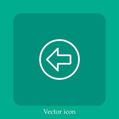 Önceki vektör simgesi doğrusal simgesi. Düzenlenebilir vuruş ile satır