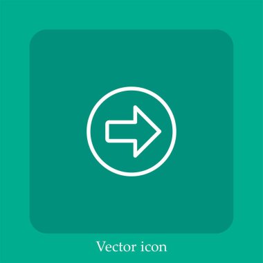 Sonraki düğme vektör doğrusal simgesi. Düzenlenebilir vuruş ile satır