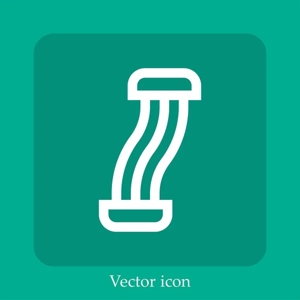Icono Vector Fitness Icon Line Lineal Con Carrera Editable — Vector de stock