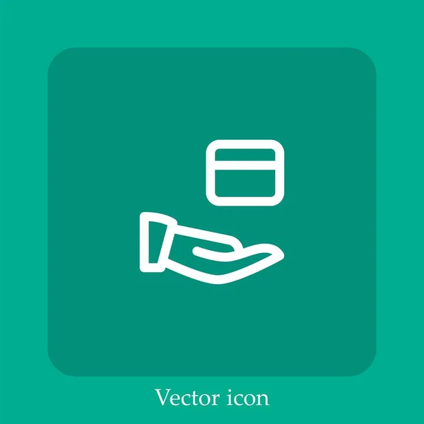 Online Shopping Vector Icon Linear Icon Line Editable Stroke — Stock Vector