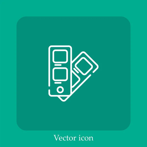 Pantone Vector Icon Lineare Icon Line Mit Editierbarem Strich — Stockvektor