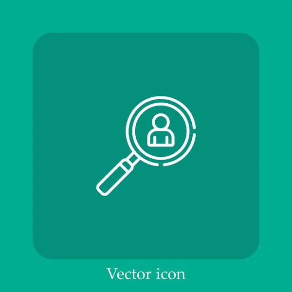 Search Vector Icon Linear Icon Line Editable Stroke — Stock Vector