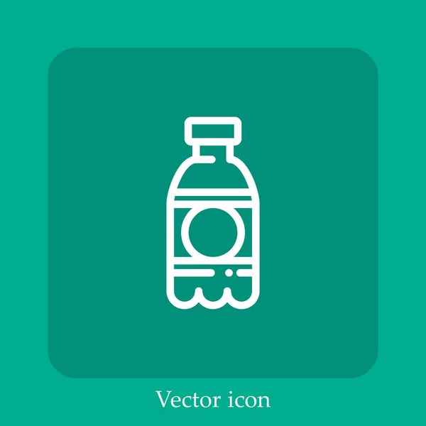 Icono Vector Soda Icon Line Lineal Con Carrera Editable — Vector de stock