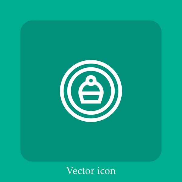 Süßes Vektorsymbol Lineare Icon Line Mit Editierbarem Strich — Stockvektor