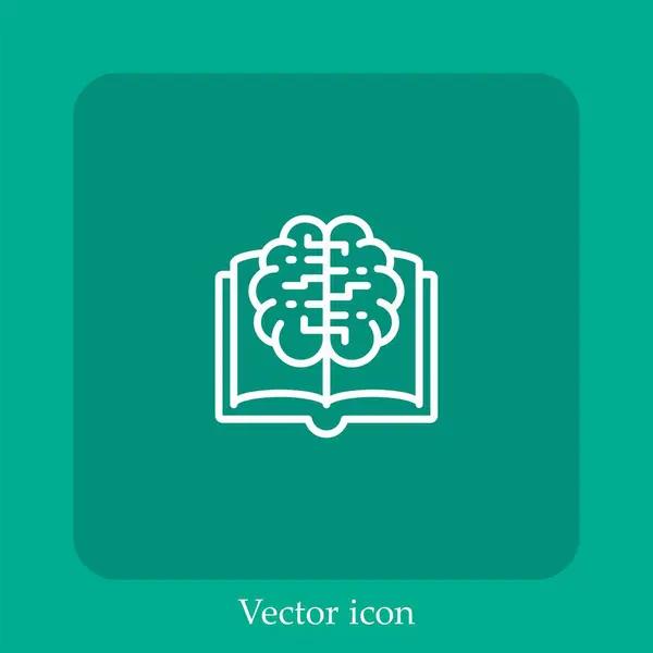 Buch Vektor Symbol Lineare Icon Line Mit Editierbarem Strich — Stockvektor