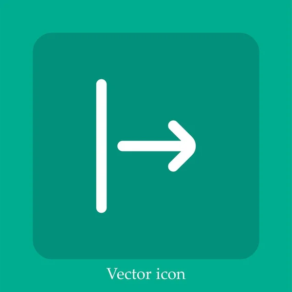 Icône Vectorielle Glisser Icône Linéaire Ligne Avec Course Modifiable — Image vectorielle