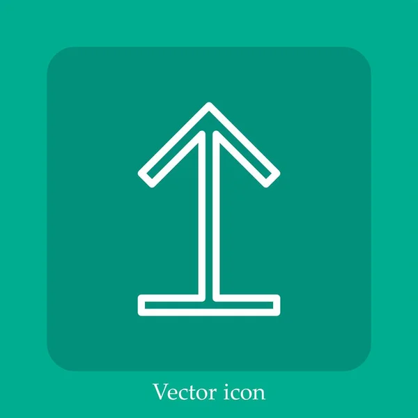 Ícone Vetor Símbolo Linear Icon Line Com Curso Editável — Vetor de Stock