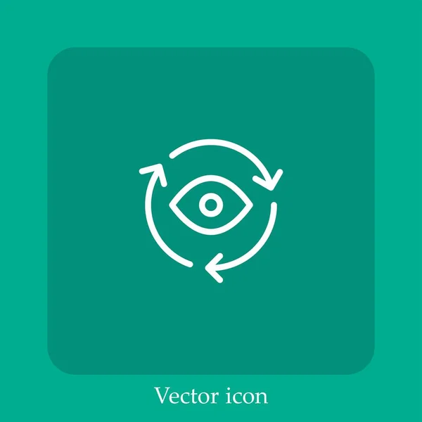 Ícone Vetor Sincronização Linear Icon Line Com Curso Editável —  Vetores de Stock