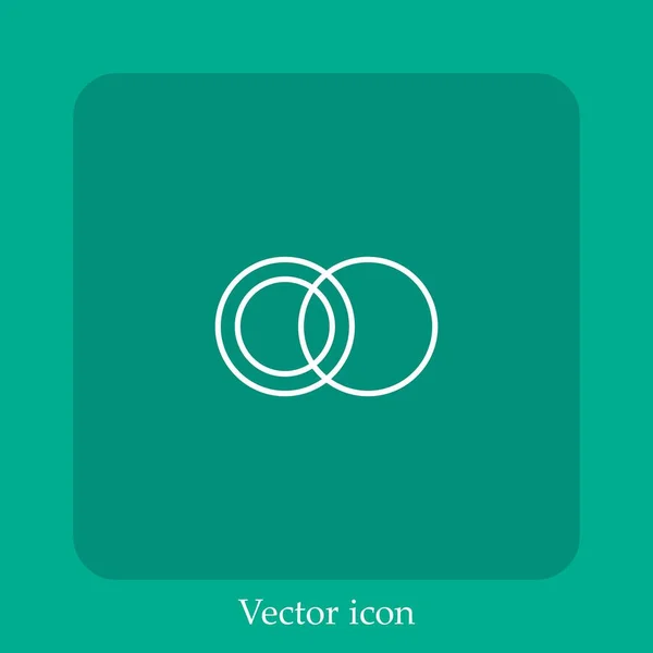 Icono Vector Fotografía Icono Lineal Línea Con Carrera Editable — Vector de stock