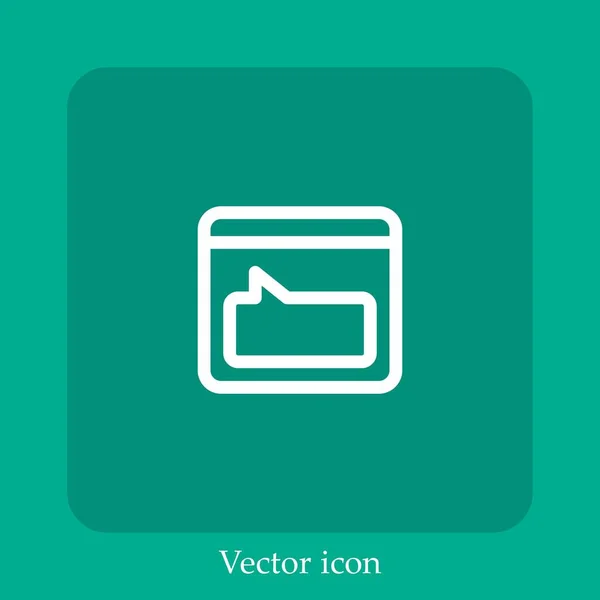Web Chat Vektor Ikon Linjär Ikon Line Med Redigerbar Stroke — Stock vektor