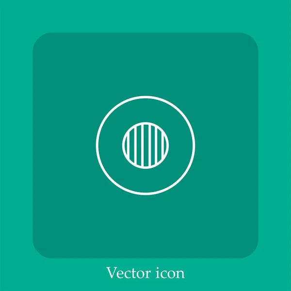 Ícone Vetor Gravação Linear Icon Line Com Curso Editável — Vetor de Stock