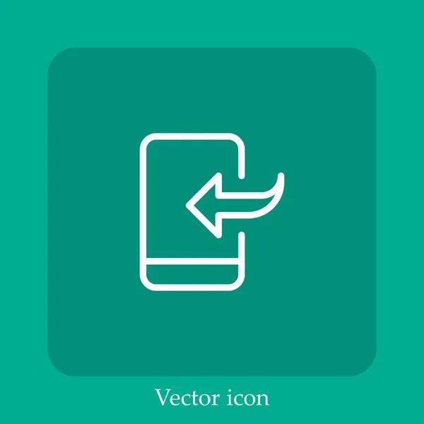 Icono Vector Transferencia Icon Line Lineal Con Carrera Editable — Vector de stock