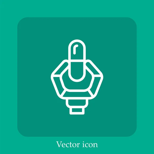 Ícone Vetor Medicina Linear Icon Line Com Curso Editável — Vetor de Stock
