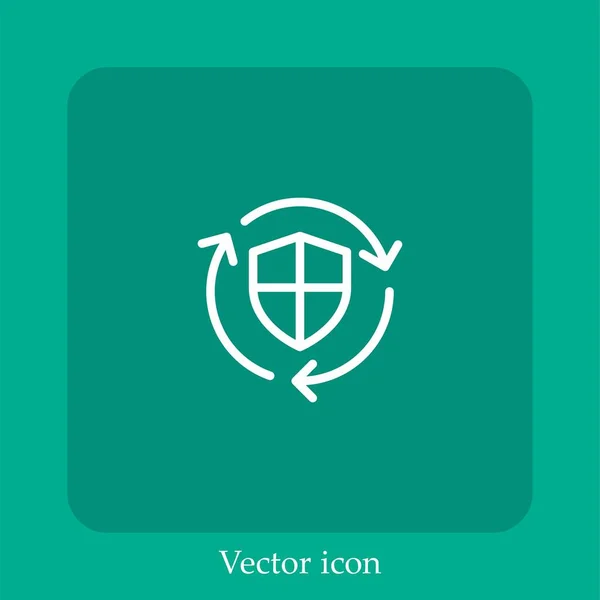 Sector Vector Icon Lineare Icon Line Mit Editierbarem Strich — Stockvektor