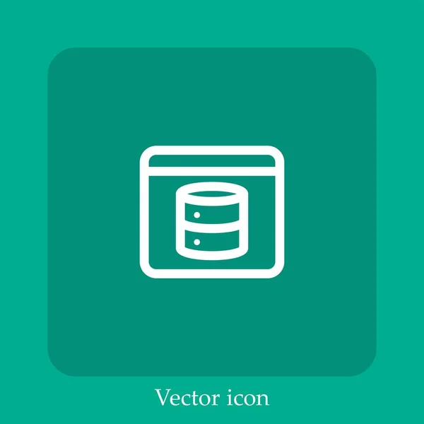 Server Vektor Symbol Lineare Icon Line Mit Editierbarem Strich — Stockvektor