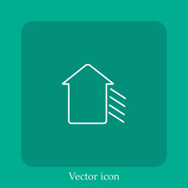 Icône Vectorielle Ombre Icône Linéaire Ligne Avec Course Modifiable — Image vectorielle