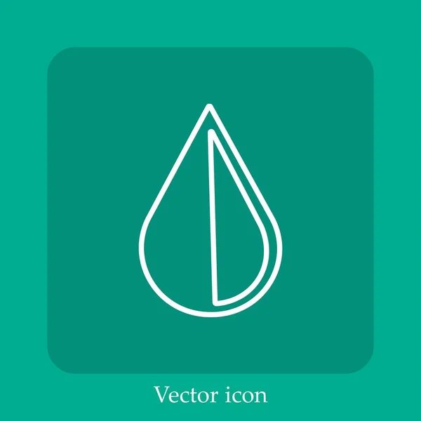 Ícono Vector Tinte Icon Line Lineal Con Carrera Editable — Vector de stock
