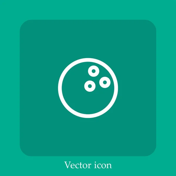 Иконка Вектора Боулинг Linear Icon Line Редактируемым Штрихом — стоковый вектор