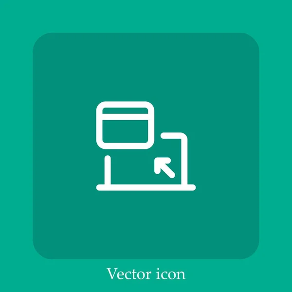 Ícone Vetor Navegador Web Linear Icon Line Com Curso Editável — Vetor de Stock