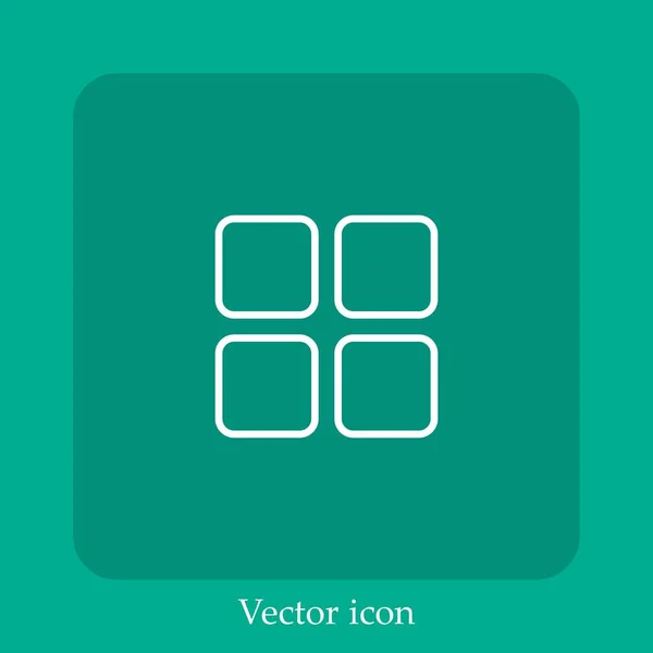 App Ícone Vetorial Linear Icon Line Com Curso Editável — Vetor de Stock