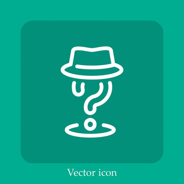 Juegos Mesa Con Roles Icono Vectorial Icon Line Lineal Con — Vector de stock