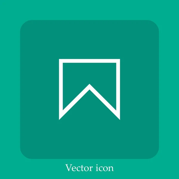Lesezeichen Umreißen Vektorsymbol Lineare Icon Line Mit Editierbarem Strich — Stockvektor