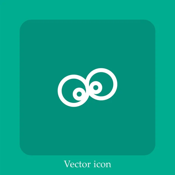 Ícone Vetor Barra Ferramentas Linear Icon Line Com Curso Editável — Vetor de Stock