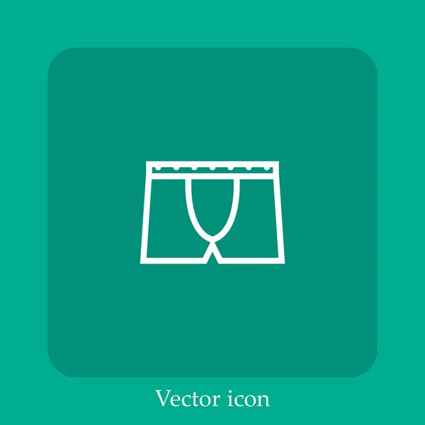 Unterwäsche Vektor Symbol Lineare Icon Line Mit Editierbarem Strich — Stockvektor