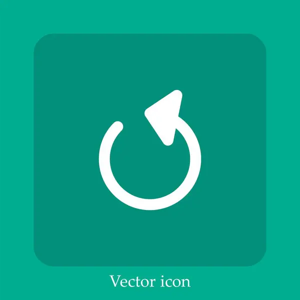 Deshacer Icono Vectorial Icon Line Lineal Con Carrera Editable — Vector de stock