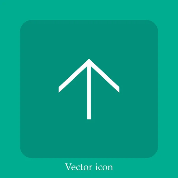 Nach Oben Pfeillinien Vektor Symbol Lineare Icon Line Mit Editierbarem — Stockvektor