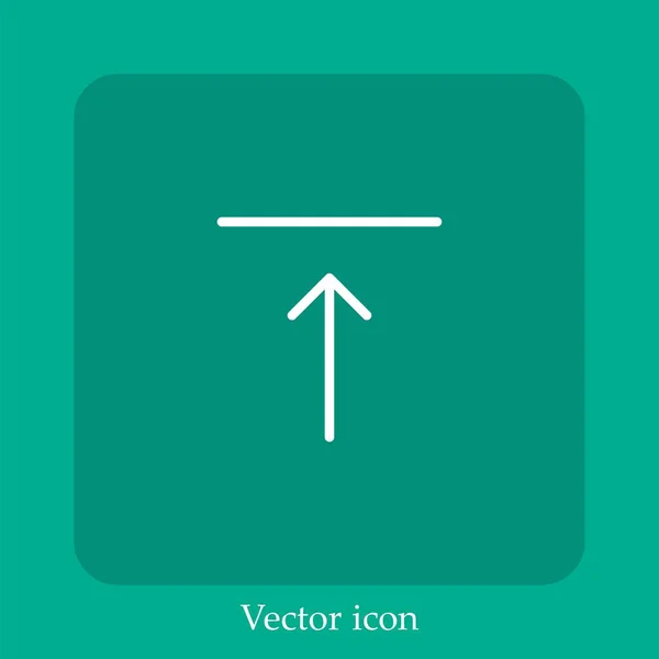 Subir Icono Vector Icon Line Lineal Con Carrera Editable — Vector de stock