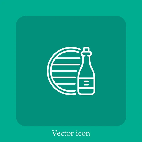 Lauf Vektor Symbol Lineare Icon Line Mit Editierbarem Strich — Stockvektor