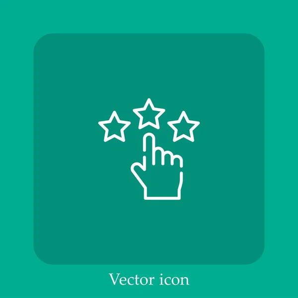 Feedback Vector Icon Linear Icon Line Editable Stroke — Stock Vector