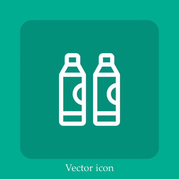 Ícone Vetor Pintura Linear Icon Line Com Curso Editável — Vetor de Stock