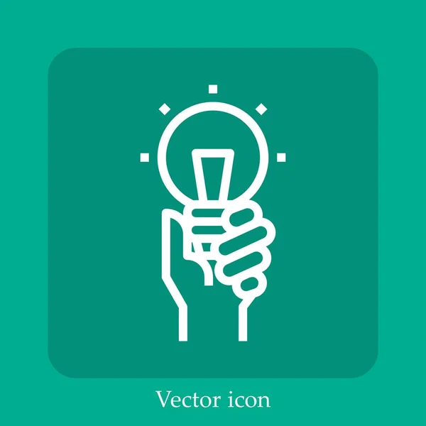 Ícone Vetor Inovação Linear Icon Line Com Curso Editável — Vetor de Stock