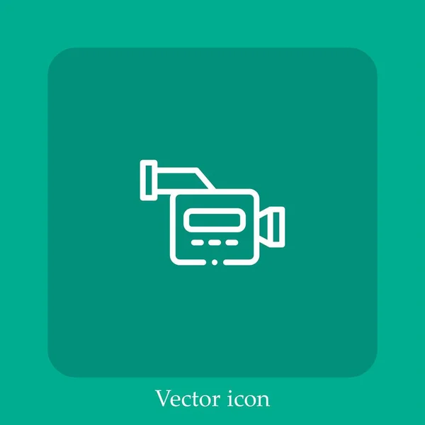 Kamera Vektor Symbol Lineare Symbol Linie Mit Editierbarem Strich — Stockvektor
