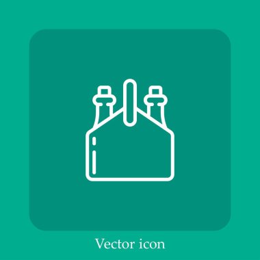 kutu vektör doğrusal simgesi. Düzenlenebilir vuruş ile satır